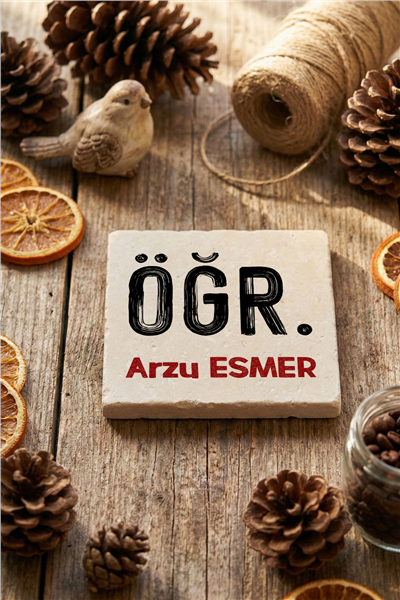 Minimal Öğretmen Kişiye Özel Bardak Altlığı