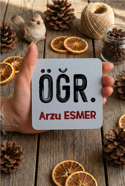 Minimal Öğretmen Kişiye Özel Bardak Altlığı