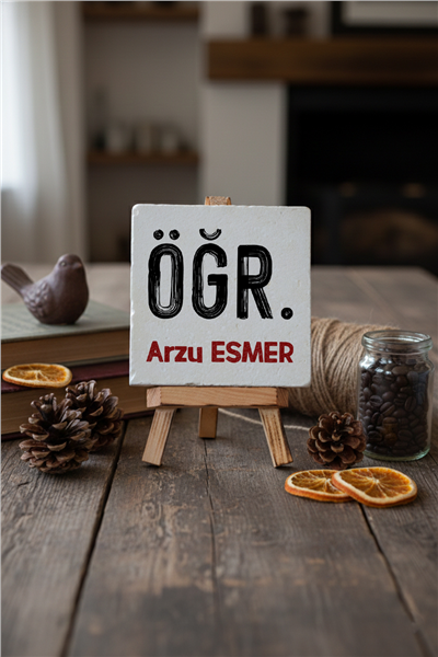 Minimal Öğretmen Kişiye Özel Dekoratif Taş İsimlik