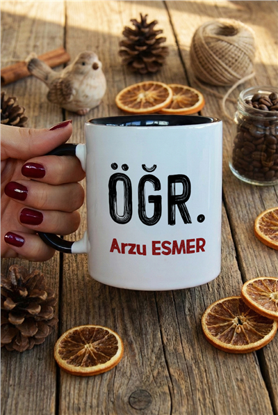 Minimal Öğretmen Kişiye Özel Kupa Bardak Standart