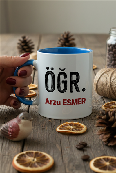 Minimal Öğretmen Kişiye Özel Kupa Bardak Standart