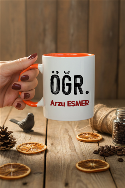 Minimal Öğretmen Kişiye Özel Kupa Bardak Standart