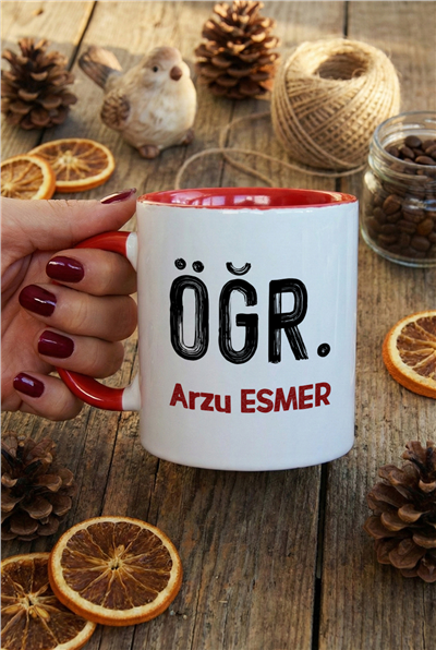 Minimal Öğretmen Kişiye Özel Kupa Bardak Standart