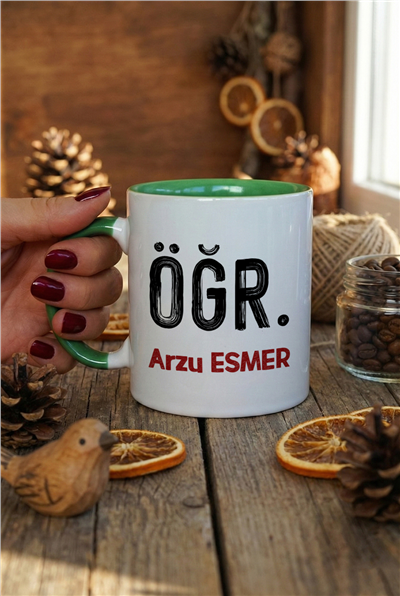 Minimal Öğretmen Kişiye Özel Kupa Bardak Standart