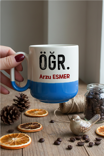 Minimal Öğretmen Kişiye Özel Kupa Bardak Pro