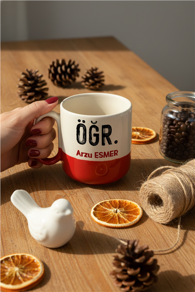 Minimal Öğretmen Kişiye Özel Kupa Bardak Pro