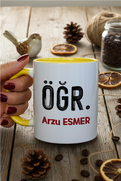 Minimal Öğretmen Kişiye Özel Kupa Bardak Standart