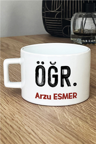 Minimal Öğretmen Kişiye Özel Lüks Fincan