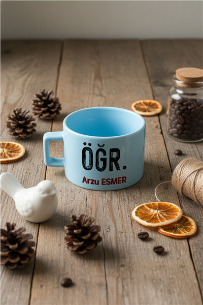 Minimal Öğretmen Kişiye Özel Lüks Pastel Fincan