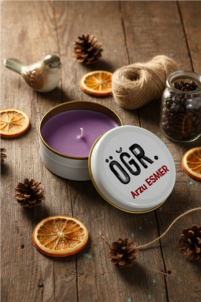 Minimal Öğretmen Kişiye Özel Mum