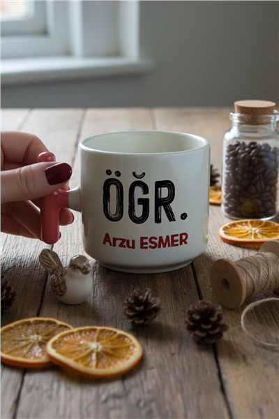Minimal Öğretmen Kişiye Özel T Kupa