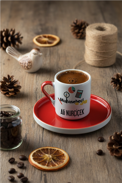 Muhasebeci Kişiye Özel Türk Kahvesi Fincanı