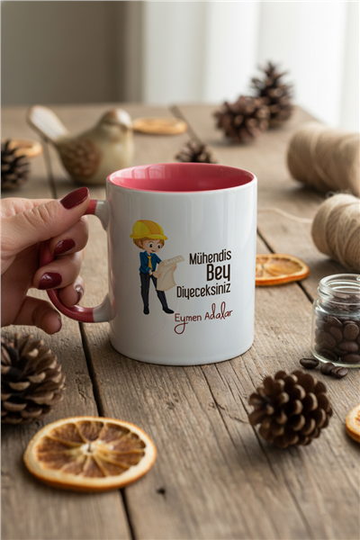 Mühendis Bey Kişiye Özel Kupa Bardak Standart