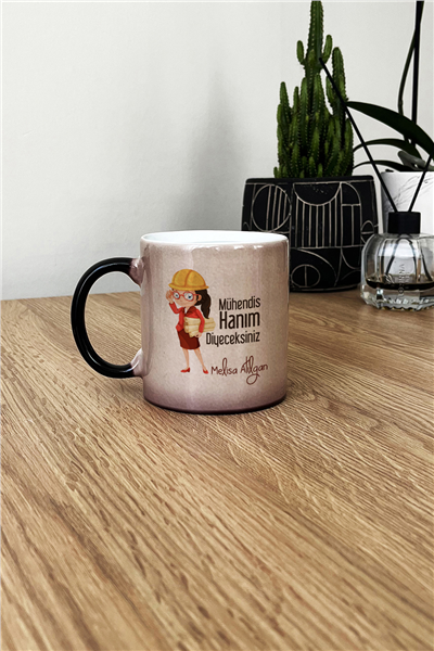 Mühendis Hanım Kişiye Özel Kupa Bardak Standart