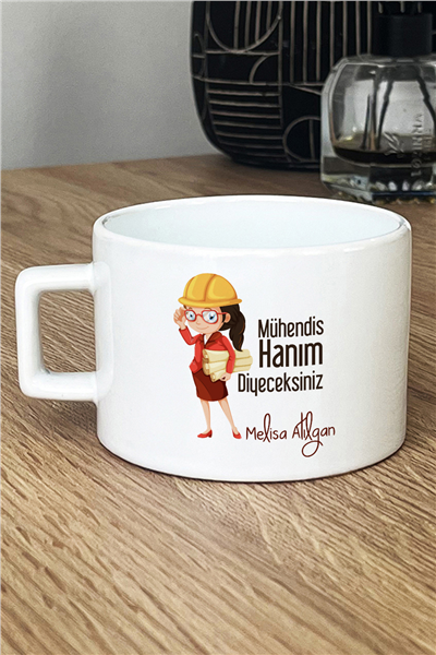 Mühendis Hanım Kişiye Özel Lüks Fincan