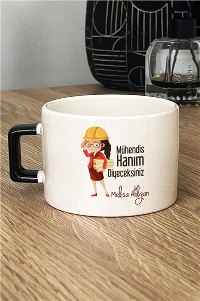 Mühendis Hanım Kişiye Özel Lüks Fincan