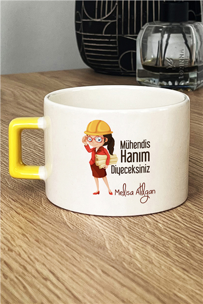 Mühendis Hanım Kişiye Özel Lüks Fincan