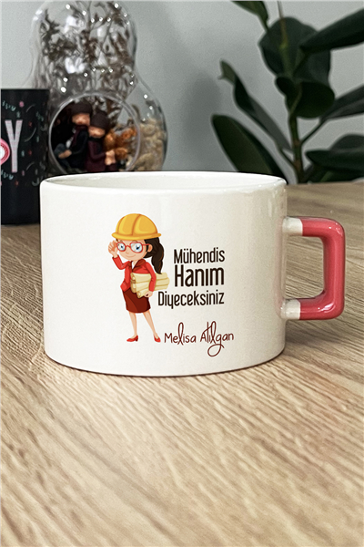 Mühendis Hanım Kişiye Özel Lüks Fincan