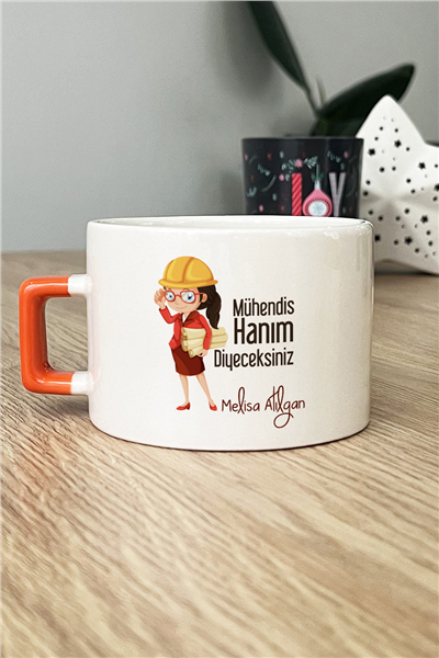 Mühendis Hanım Kişiye Özel Lüks Fincan