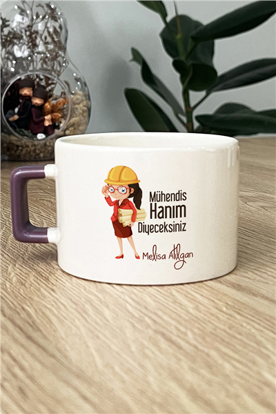 Mühendis Hanım Kişiye Özel Lüks Fincan