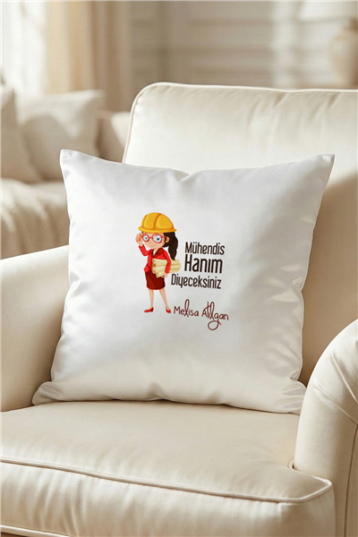 Mühendis Hanım Kişiye Özel Yastık