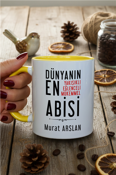 Mükemmel Abi Kişiye Özel Kupa Bardak Standart