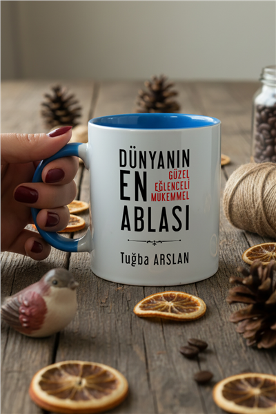 Mükemmel Abla Kişiye Özel Kupa Bardak Standart