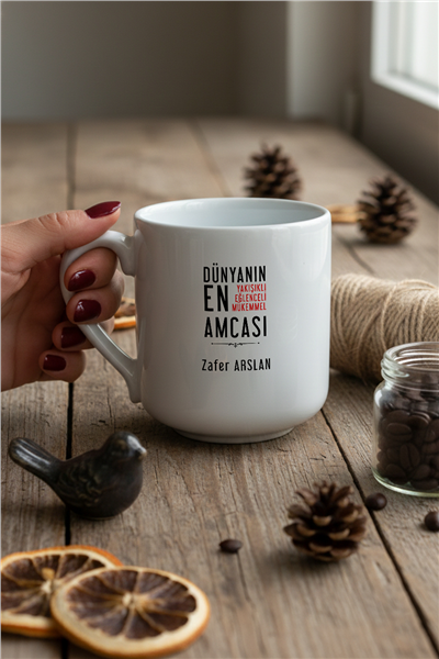 Mükemmel Amca Kişiye Özel Kupa Bardak Standart