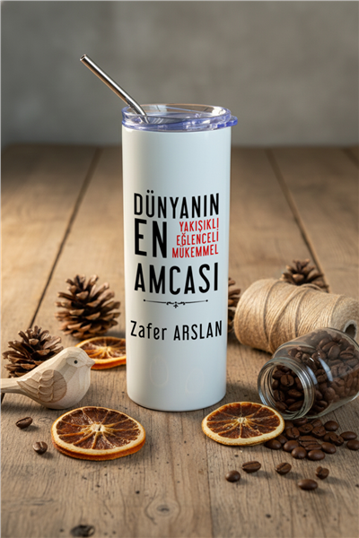 Mükemmel Amca Kişiye Özel Pipetli Çelik Termos
