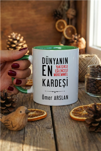 Mükemmel Kardeş Kişiye Özel Kupa Bardak Standart