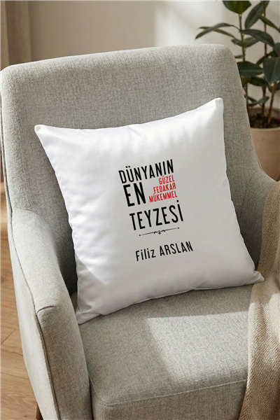 Mükemmel Teyze Kişiye Özel Yastık