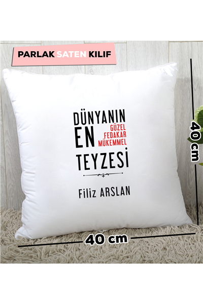 Mükemmel Teyze Kişiye Özel Yastık