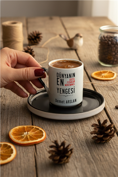 Mükemmel Yenge Kişiye Özel Türk Kahvesi Fincanı