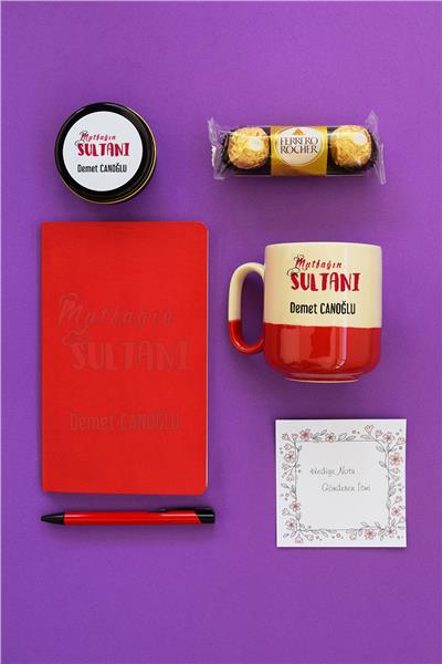 Mutfağın Sultanı Hediye Kutusu - Kişiye Özel Pro Kupa, Defter, Mum, Çikolata Ferrero Rocher 3lü, Kalem