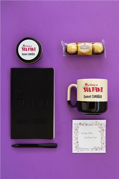 Mutfağın Sultanı Hediye Kutusu - Kişiye Özel Pro Kupa, Defter, Mum, Çikolata Ferrero Rocher 3lü, Kalem