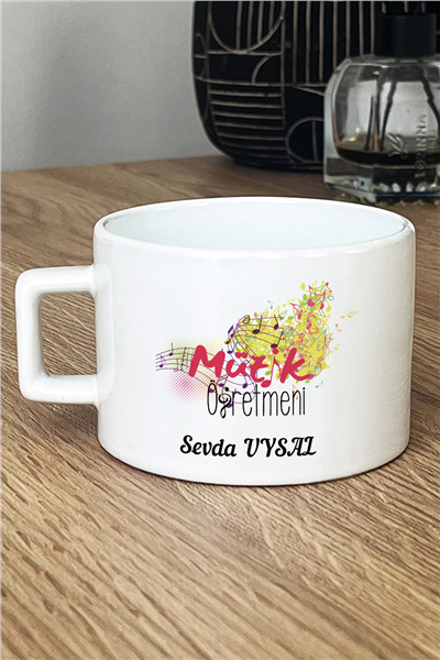 Müzik Öğretmeni Kişiye Özel Lüks Fincan