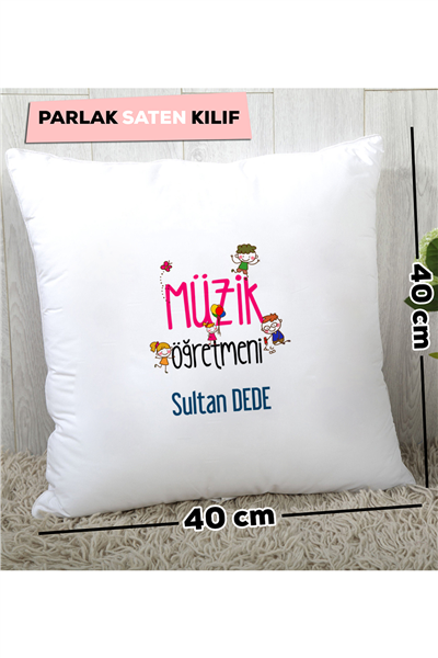 Müzik Öğretmeni Kişiye Özel Yastık