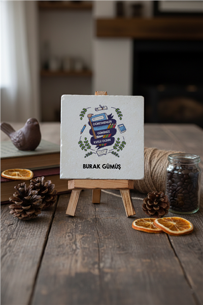 Öğretmenler Günü Kişiye Özel Dekoratif Taş İsimlik