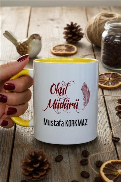 Okul Müdürü Kişiye Özel Kupa Bardak Standart