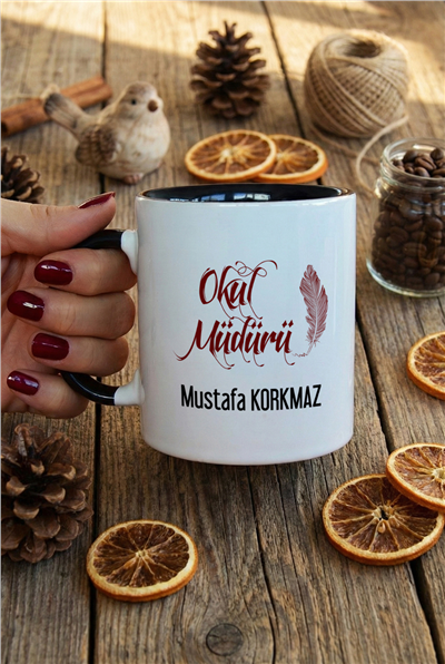 Okul Müdürü Kişiye Özel Kupa Bardak Standart