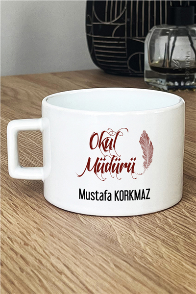 Okul Müdürü Kişiye Özel Lüks Fincan