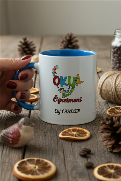 Okul Öncesi Öğretmeni Kişiye Özel Kupa Bardak Standart