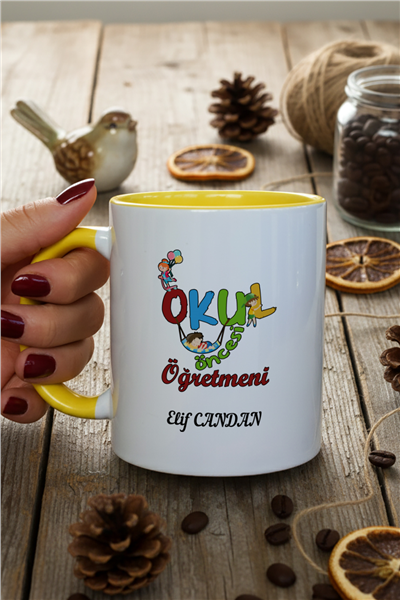 Okul Öncesi Öğretmeni Kişiye Özel Kupa Bardak Standart