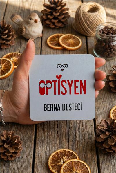 Optisyen Kişiye Özel Bardak Altlığı