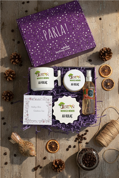 Orman Muhafaza Memuru Hediye Kutusu - Kişiye Özel T Kupa, Kolonya, Bardak Altlığı, Mum