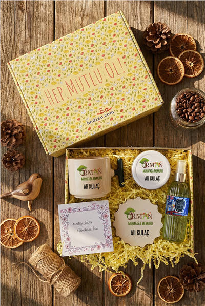 Orman Muhafaza Memuru Hediye Kutusu - Kişiye Özel T Kupa, Kolonya, Bardak Altlığı, Mum