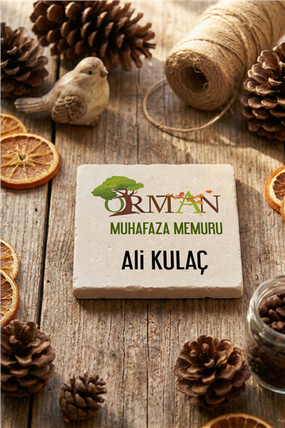 Orman Muhafaza Memuru Kişiye Özel Bardak Altlığı
