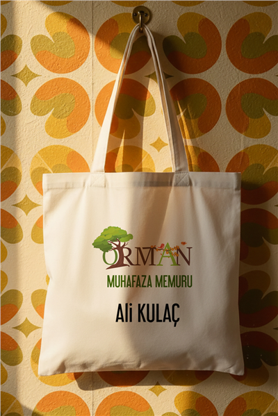 Orman Muhafaza Memuru Kişiye Özel Bez Çanta