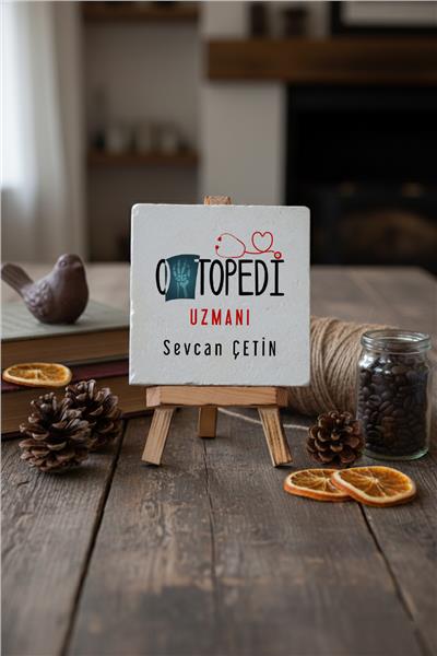 Ortopedi Uzmanı Kişiye Özel Dekoratif Taş İsimlik