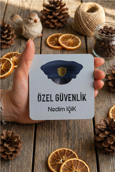 Özel Güvenlik Kişiye Özel Bardak Altlığı